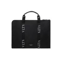 Valentino Valentino sac pour hommes tissu noir avec cuir mode simple porte-documents sac à main