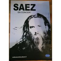 SAEZ - En Concert 2019 - 80x120cm - AFFICHE - POSTER - Envoi Roul