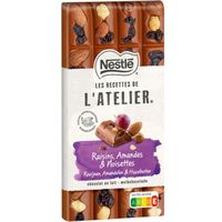 NESTLE LES RECETTES DE L'ATELIER - Gourmand Lait Raisins Amandes Et Noisettes 170G - Lot De 4