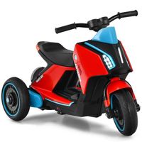 Moto Électrique pour Enfants DREAMADE - 3 Roues - Rouge