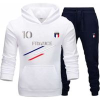 Jogging France 2 étoiles Blanc - Enfant - Football - Manches longues - Respirant