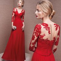 rouge S toast robe mariée 2017 nouveau banquet à manches longues mode entreprise réunion annuelle robe de soirée féminine minc