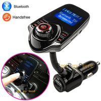 Kit mains libres Set voiture Transmetteur FM super Bluetooth musique Lecteur MP3 5V 2.1A USB chargeur de voiture, Support Micro SD C