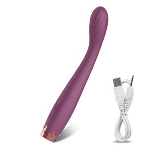 Gode Vibrante Chauffant - 10 Modes De Vibration - Silicone Souple - Rechargeable USB - Unisexe