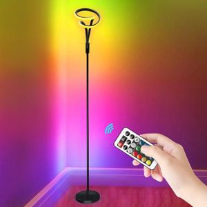 Lampadaire LED RGB Dimmable avec Télécommande Lampadaire sur Pied D'angle  Lampe D'intérieur Éclairage Décoratif Lampe Debout. - Cdiscount Maison