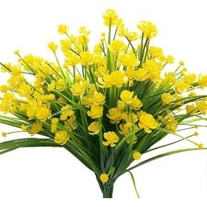FLEUR ARTIFICIELLE Plante artificielle Narcisse Jaune anti-UV pour décoration intérieure et extérieure