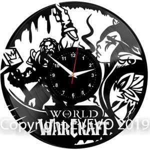 OBJET DÉCORATIF World Of Warcraft Horloges Murales Disque Vinyle Disques Vinyliques Horloges Murales Vinyle Record Mur L'Horloge Créatif Clas[L2899]
