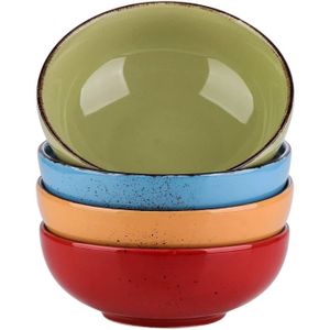 Assiette /à Soupe Saladier Fa/ïence 4 Pi/èces- 700 ML Assiette Creuse en C/éramique S/érie Navia vancasso