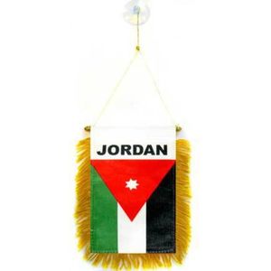 GUIRLANDE NON LUMINEUSE Fanion Jordanie 15x10cm - jordanien Spécial voitur
