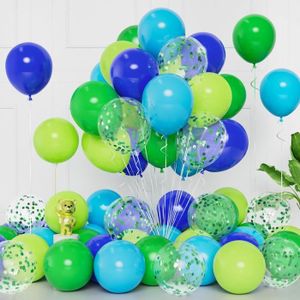BALLON DÉCORATIF  Ballons Bleu Vert, 50 Pièces 12 Pouces Bleu Clair 