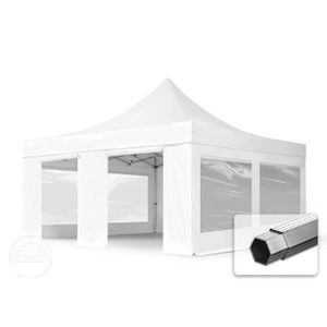 TONNELLE - BARNUM Tente pliante 5x5 m - TOOLPORT - Alu, PVC, anti-fe