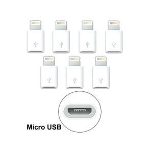 CÂBLE TÉLÉPHONE Lot 7 Adaptateurs Micro USB vers Lightning pour Ap