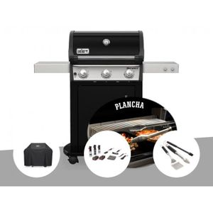 BARBECUE Barbecue à gaz Weber Spirit E-315 mix gril et plancha - WEBER - Noir - 3 brûleurs - 126x81x116cm