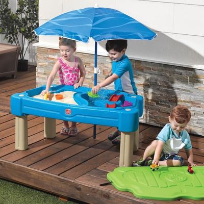 Test de la table à eau Step2 Double Spin et Showers : activité ludique pour le jardin