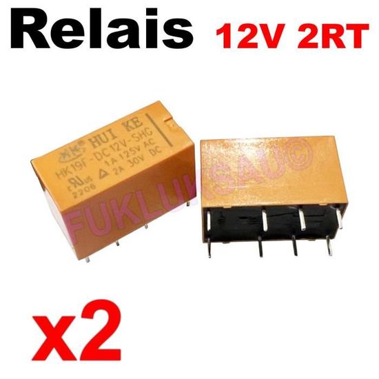 Lot De 10 Relais 2RT Pour Circuit Imprimé - Bobine 12V - Réf. 971-12 - Marque HUI-KE - Foto 8