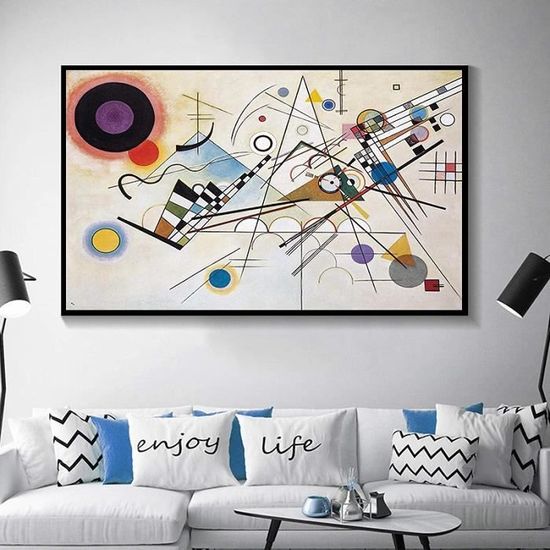 Tapisserie, Tenture Vassily Kandinsky : Pour Et Contre, 100 X 70 Cm