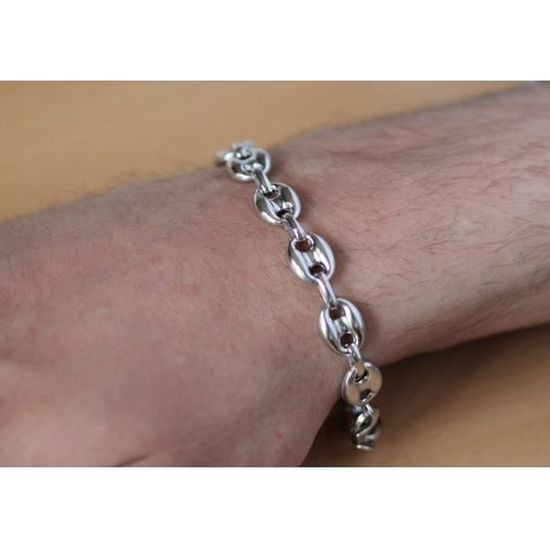 Bracelet homme grain de cafe en Argent massif 925 Bijouxia Achat Vente chaine de cou seule Bracelet homme grain de cafe en Argent massif 925 Bijouxia Homme Adulte Argent Argente
