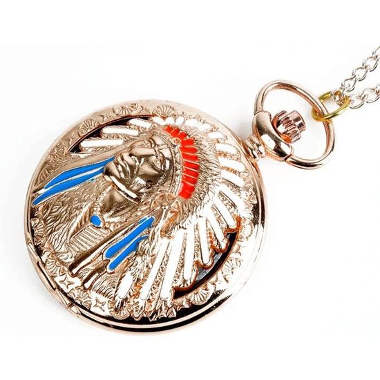 Montre De Poche Vintage Quartz Oiseau Style Chinois Morfong - Collier Bronze Hommes Femmes Cadeau Anniversaire