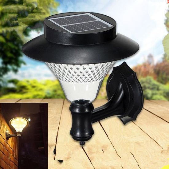 16 LEDs Lampe de jardin solaire, Lampe solaire extérieur puissante