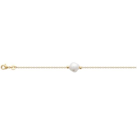 Bracelet En Perles Naturelles D'eau Douce Baroques En Argent - Temu
