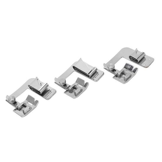 Lot De 8 Pieds Ourlet Roulé Inox 3mm à 10mm - Guides Magnétiques Universels Pour Machine à Coudre