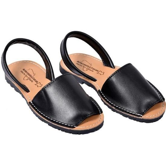 Nu pied cuir noir femme deals