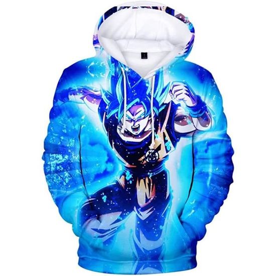 Dragon Ball z Sweat à Capuche Homme Femmes Goku 3D Imprimé Anime Pull Dragonball Manga Saiyan