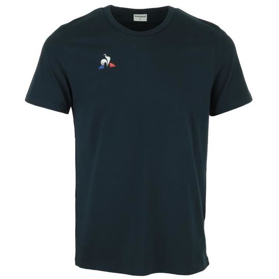 T shirt homme Le Coq Sportif Tee Ss Presentation Bleu Manches courtes Logo du Coq tricolore floque Dress blues Cdiscount Sport