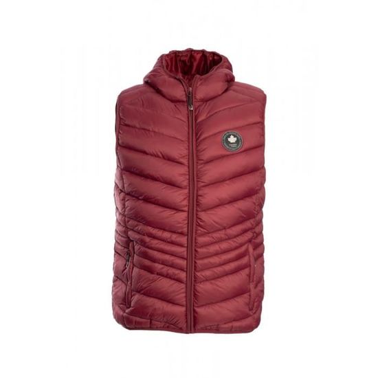 Doudoune sans manches VERLAN - CANADIAN PEAK - Homme - Bordeau - 100% polyester - Fermeture 