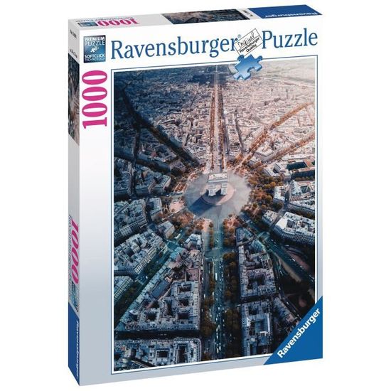 Puzzle 1000 pièces - Paris vue d'en haut - Ravensburger - Paysage et nature - Mixte - Dès 14 ans