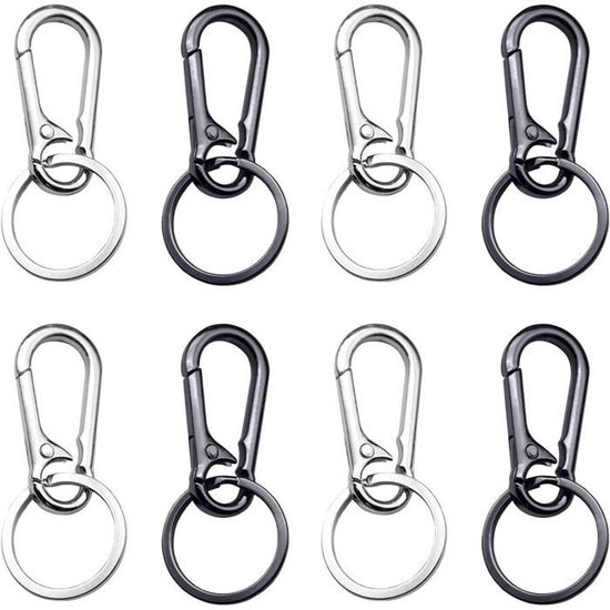 15 Mousquetons Pivotants Métal - Porte-Clés, DIY, Accessoires Sac à Dos Et Bijoux