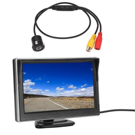 Écran TFT LCD 5" étanche Pour Caméra De Recul Voiture - Résolution 800x480, Entrée DC 12-24V, Compatible PAL/NTSC - Installation Facile