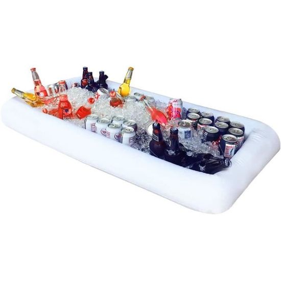 Plateau Flottant Piscine 100x100cm - Table Gonflable Pour Jeux De Cartes Et Boissons Avec Texture Antidérapante