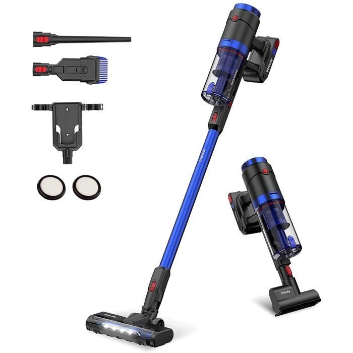 VXB Aspirateur Balai sans Fil Puissant 24000Pa,Batterie AmovibleFiltre HEPA,50 Mins d'Autonomie3 Vitesses et 4 Brosses pour S 217