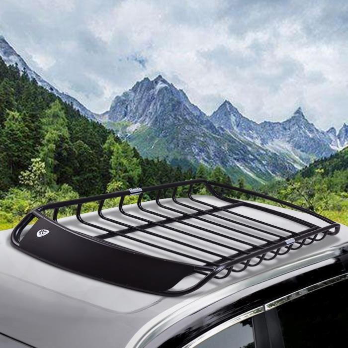 Porte-Bagages en Métal Barre Support Auto Voiture 120X98X165CM Charge max.110 kg