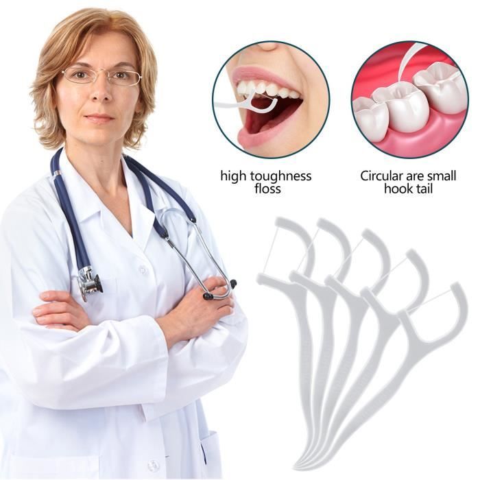 FIL DENTAIRE 300 Pcs, Fil Dentaire Sticks Jetable Oral Nettoyage Floss Fil Dentaire Flossers