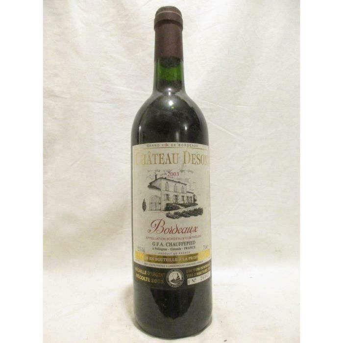 bordeaux château deson rouge 2003 - bordeaux