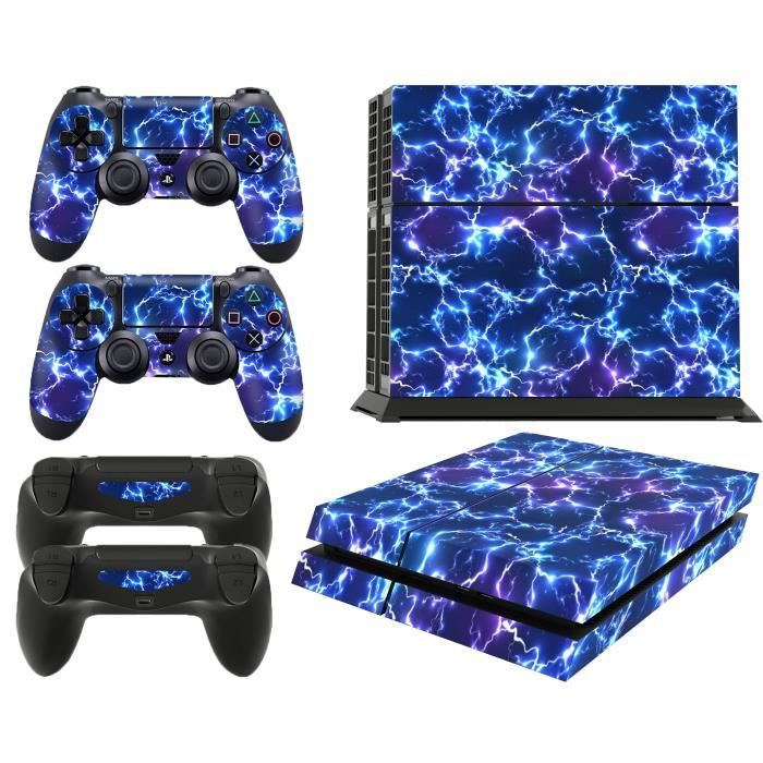 GNG PS4 Console Electric Storm From Starwars Skin Decal Vinal Sticker + 2 Controller Skins Set