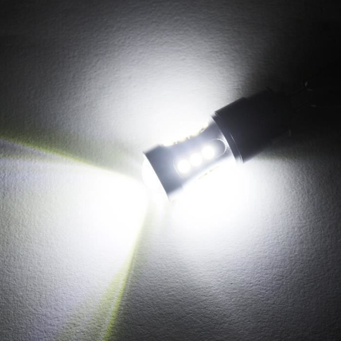 White -Feu de jour blanc 6000k sans erreur, 2 pièces, HP24W G4 ampoule LED, pour citroën C5 3030 18 SMD, pour Peugeot 3008