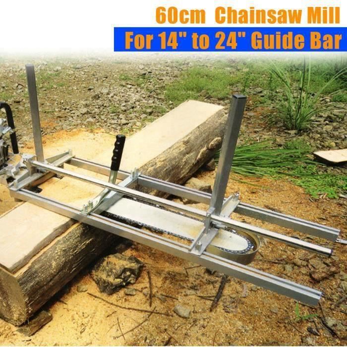 TEMPSA 60cm Portable Tronçonneuse Moulin Planches Fraisage 14'' à 24'' Guide Bar Kit