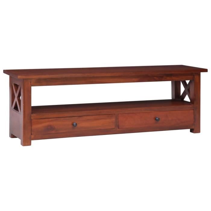 Meuble TV Marron 120 x 30 x 40 cm Bois d'acajou Massif