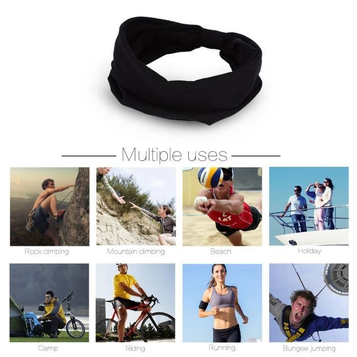 Bandeau de Sport Anti Transpiration lastique Bande de Cheveux Headband Hairband Headwear pour Yoga Running Fitness Femmes -CYA
