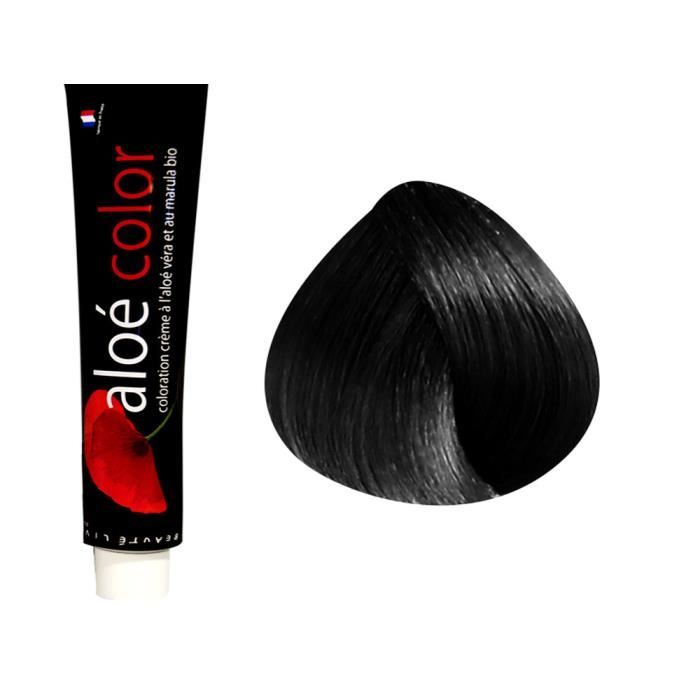 Beautélive Coloration crème à l'aloé véra et au marula Naturels, 1.0 : Noir Avec ammoniaque, 100ml