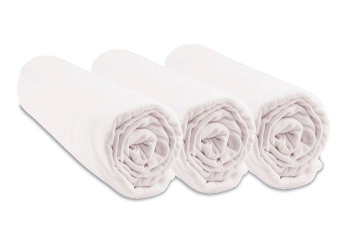 Lot de 3 Draps housse Coton Bio 60x120 blanc