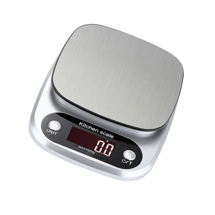 Balance de Cuisine en acier inoxydable numérique multifonctions Écran LCD 10 balance culinaire electronique preparation culinaire