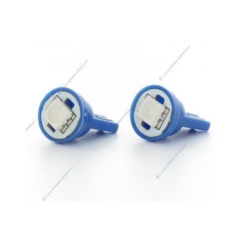 2 x Ampoules 1 LED SMD BLEU - T10 W5W