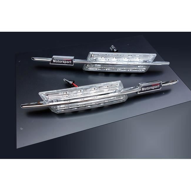 Pour BMW E46 Berline Touring Clignotants Latéraux Répétiteurs Chrome À LED 01-05