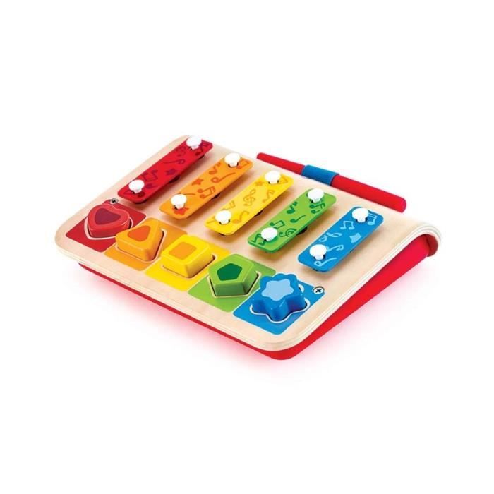 HAPE Jouet d’éveil musical en bois - Xylophone trieur de formes