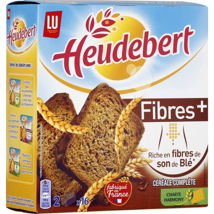 Pain grillé fibre plus 280g Heudebert