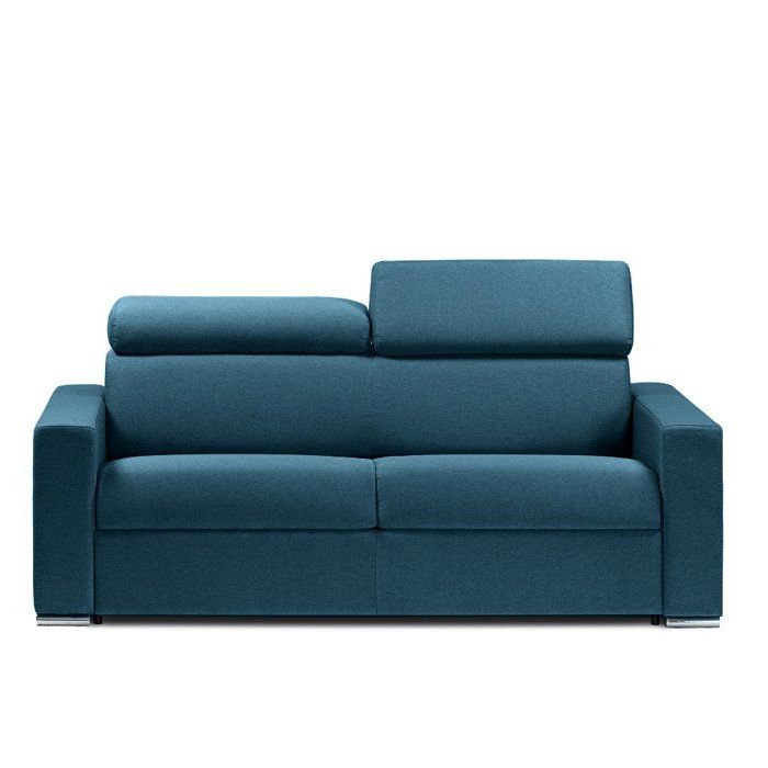 Canapé droit Bleu Tissu Design